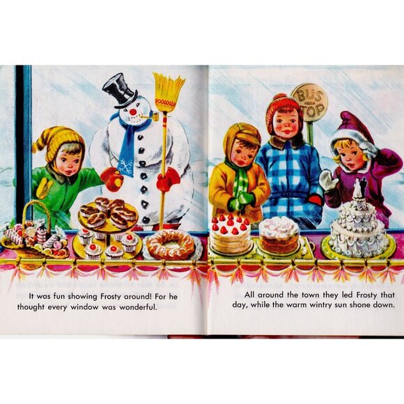 Frosty the Snow Man Little Golden Book Vintage 1982 Holiday Classic - Picture 4 of 5